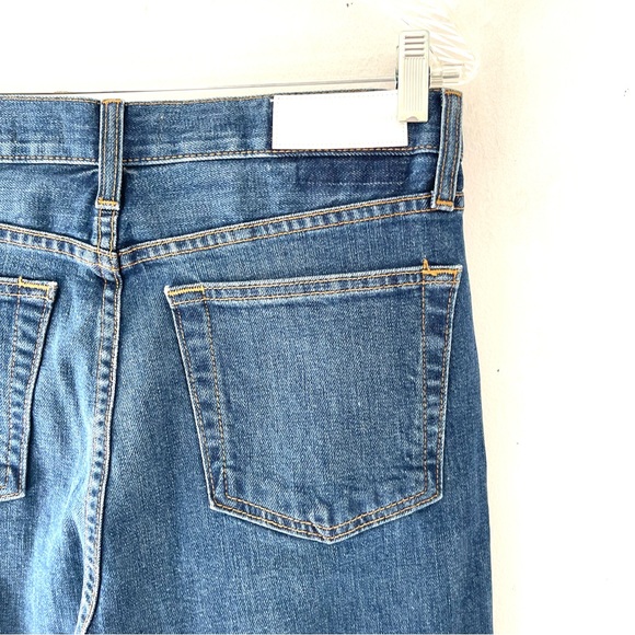 Re/Done High Rise Ankle Crop Stretch Denim Blue Jeans Size 30 - Picture 10 of 10